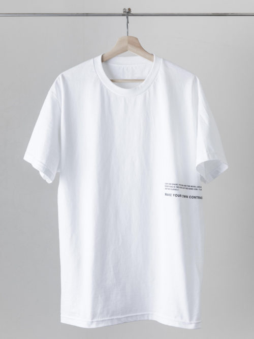 S/S TEXT TEE-white-