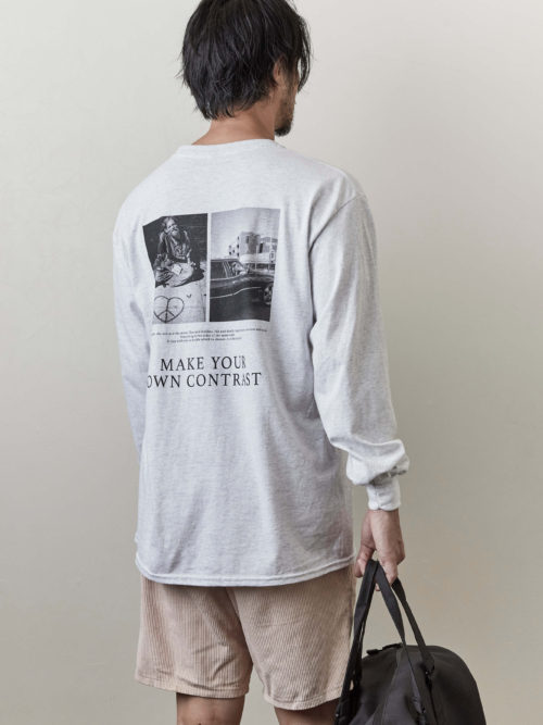 L/S PHOTO TEE <Ash>