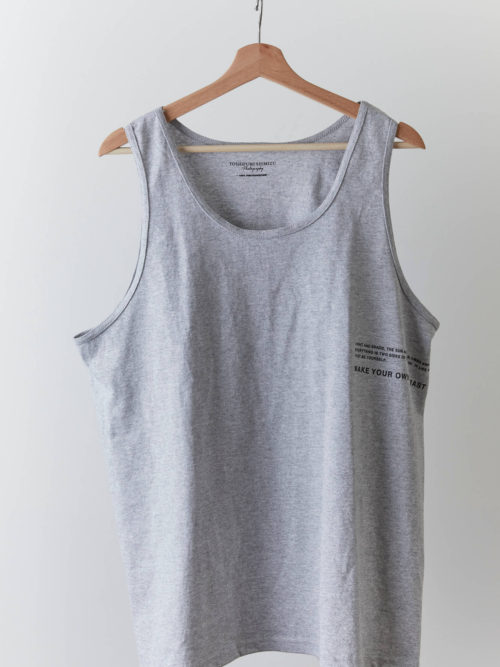 N/S TEXT TANK-Gray-