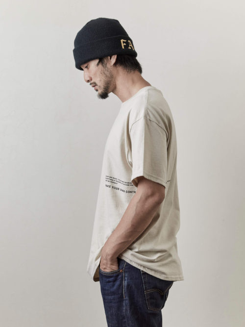 S/S TEXT TEE-Sand-