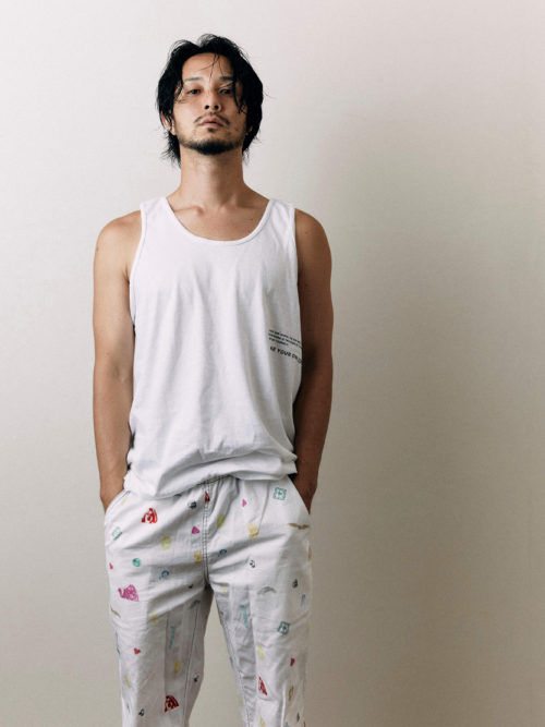 N/S TEXT TANK-White-